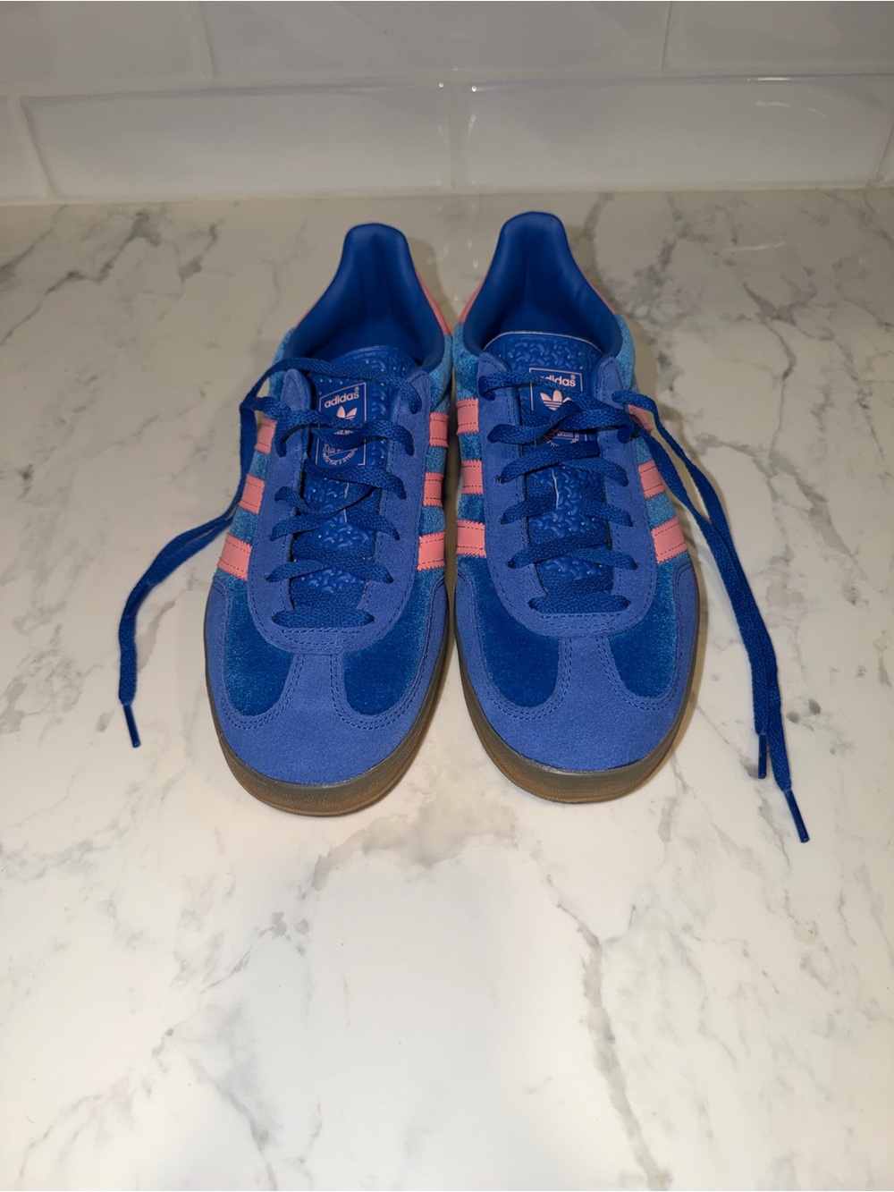 adidas Women's Blue and Pink Sneakers